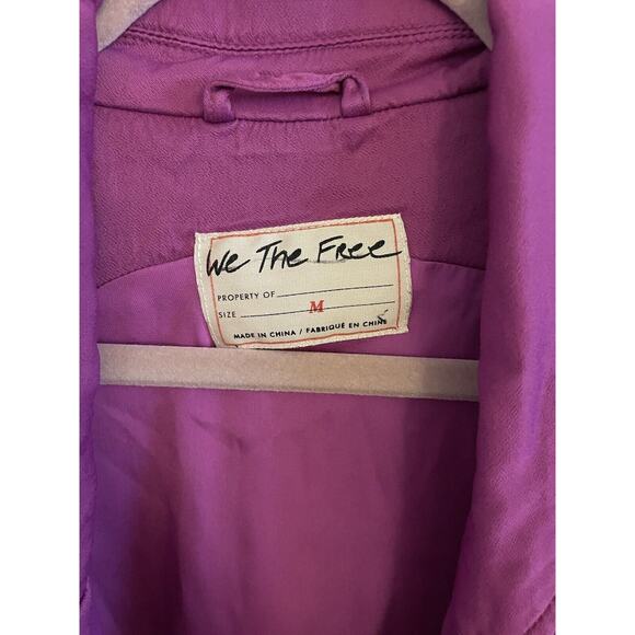 Free People Vest Women's Medium We The Free Lennie Long Loose Raspberry - Picture 4 of 7